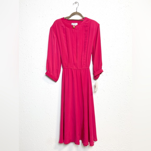 Oversized vintage hot pink midi dress (with tag) - Picture 1 of 7
